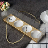 12PCS Transparent Cupcake Boxes With Handles for 8 Cupcakes Dessert Container Holder - 34x18x10cm